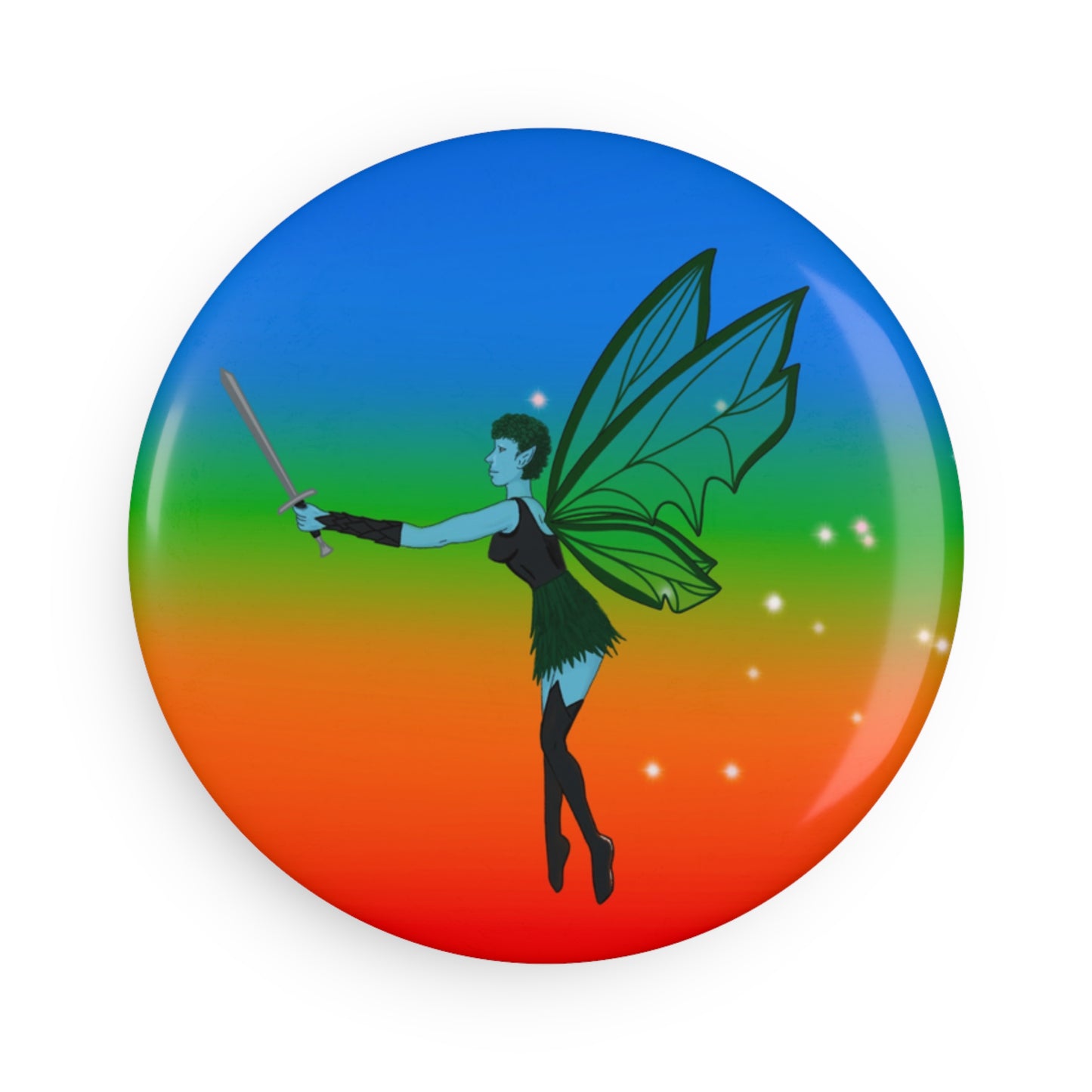 Warrior Fairy Button Magnet - Limited EOS